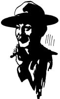 A coloring page of baden powell